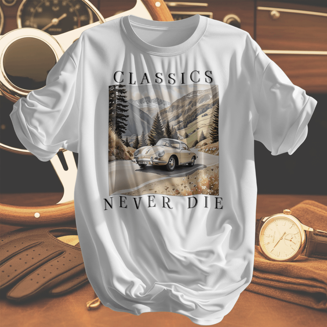 premium t-shirt med klassisk bilkultur design